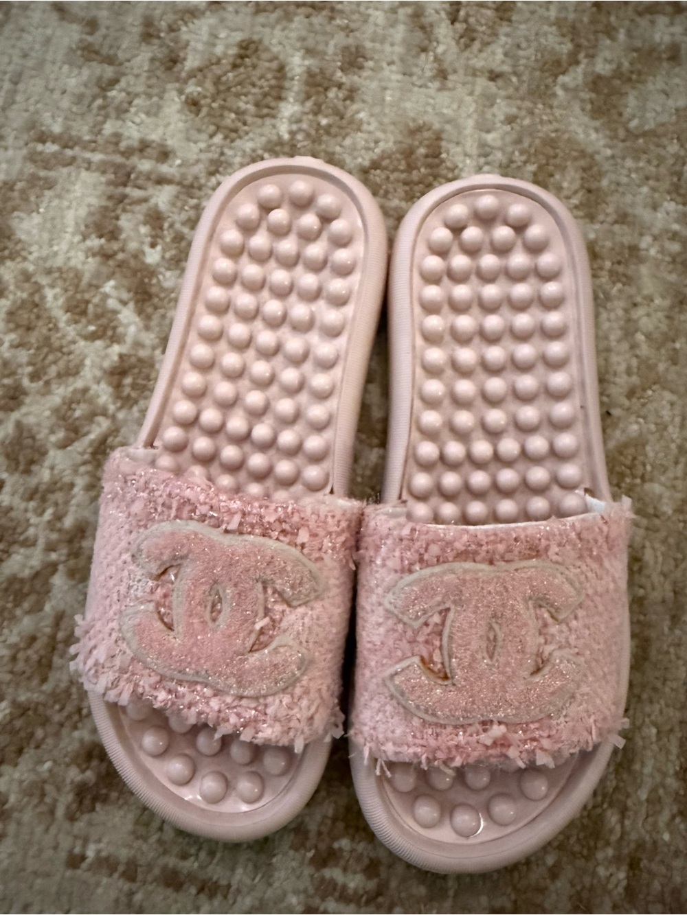 Pink Chanel Slides - Picture 3 of 5